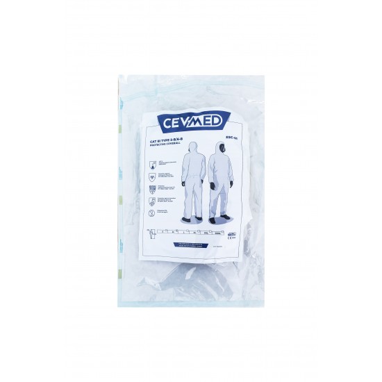 Combinezon protectie steril alb, ambalat individual, 55-60 gr/mp, Type 5-6 Combinezon protectie steril alb, ambalat individual, 55-60 gr/mp, Type 5-6