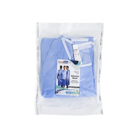 Halat protectie steril albastru, ambalat individual, impermeabil, 40 gr/mp
