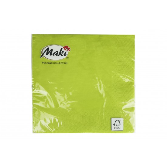 Servetele de masa 33x33cm, verde aprins - 3 straturi Servetele de masa 33x33cm, verde aprins - 3 straturi