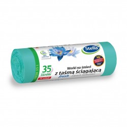 STELLA SACI MENAJ FRESH LDPE 35L 15/set cu snur STELLA SACI MENAJ FRESH LDPE 35L 15/set cu snur