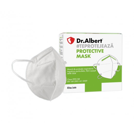 Masca pentru protectie respiratorie, FFP2, fara supapa, in 5 straturi, Dr Albert
