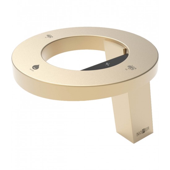 Uscator de maini, dozator de sapun si set de robinet pe blat, auriu Concept 3, Nofer Uscator de maini, dozator de sapun si set de robinet pe blat, auriu Concept 3, Nofer