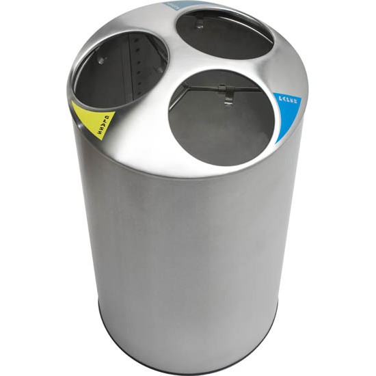 Cos reciclare Otel INOXIDABIL AISI 304, 150 litri cu capac, Nofer