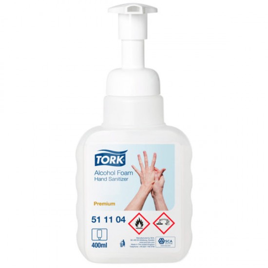 Dezinfectant spuma pe baza de alcool pentru maini cu pompita, 400 ml, Tork Dezinfectant spuma pe baza de alcool pentru maini cu pompita, 400 ml, Tork