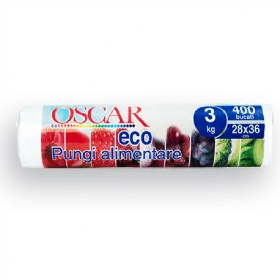 Pungi alimentare ECO Oscar, 400buc/rola, 3kg Pungi alimentare ECO Oscar, 400buc/rola, 3kg