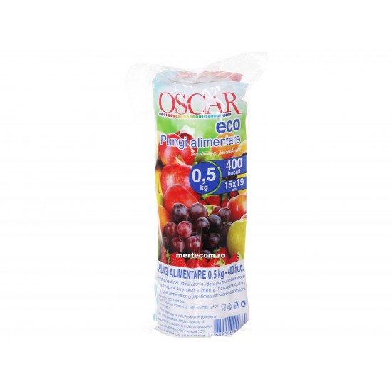 Pungi alimentare ECO Oscar, 400buc/rola, 0.5kg Pungi alimentare ECO Oscar, 400buc/rola, 0.5kg