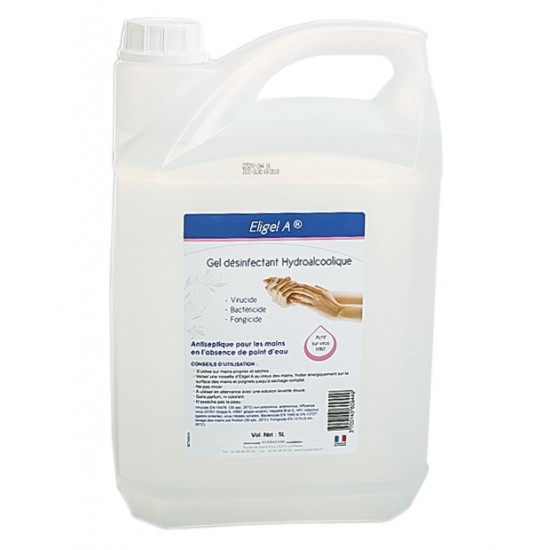 Gel dezinfectant Virucid, Hidroalcoolic Antiseptic Eligel A 5L Gel dezinfectant Virucid, Hidroalcoolic Antiseptic Eligel A 5L
