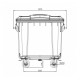 Container HDPE CLF 1100L cu capac plat albastru - Transport inclus Container HDPE CLF 1100L cu capac plat albastru - Transport inclus