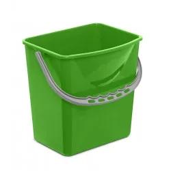 Galeata pentru carucior de curatenie profesional, culoare verde, 6L