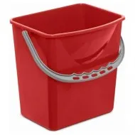 Galeata pentru carucior de curatenie profesional, culoare rosie, 6L