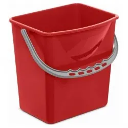 Galeata pentru carucior de curatenie profesional, culoare rosie, 6L