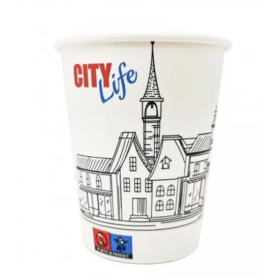 Pahare de carton 8 Oz City (236 ml), 50 buc/set