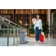 Coș de reciclare gri otel cu acoperire organica, cu 3 compartimente 3x60L – 180 litri