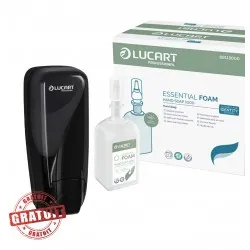 Pachet Dozator negru (gratis) pentru sapun spuma - Identity, LUCART, 1000 ml + 6 rezerve Sapun Spuma (1 bax)