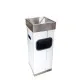 RESIGILAT 1 - Cos patrat din inox, cu scrumiera, 42 L RESIGILAT 1 - Cos patrat din inox, cu scrumiera, 42 L
