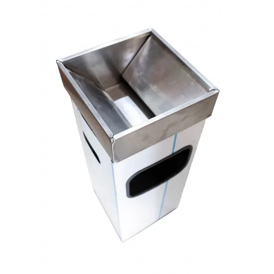 RESIGILAT 1 - Cos patrat din inox, cu scrumiera, 42 L RESIGILAT 1 - Cos patrat din inox, cu scrumiera, 42 L