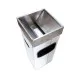 RESIGILAT 1 - Cos patrat din inox, cu scrumiera, 42 L RESIGILAT 1 - Cos patrat din inox, cu scrumiera, 42 L