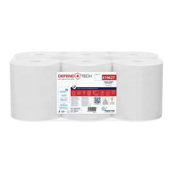 Rola prosop de mâini Autocut cu tehnologie Defend Tech 140 m, 2 straturi, PAPERNET Rola prosop de mâini Autocut cu tehnologie Defend Tech 140 m, 2 straturi, PAPERNET