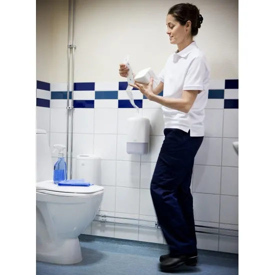 Dispenser alb pentru hartie igienica pliata, bulk, Tork Dispenser alb pentru hartie igienica pliata, bulk, Tork