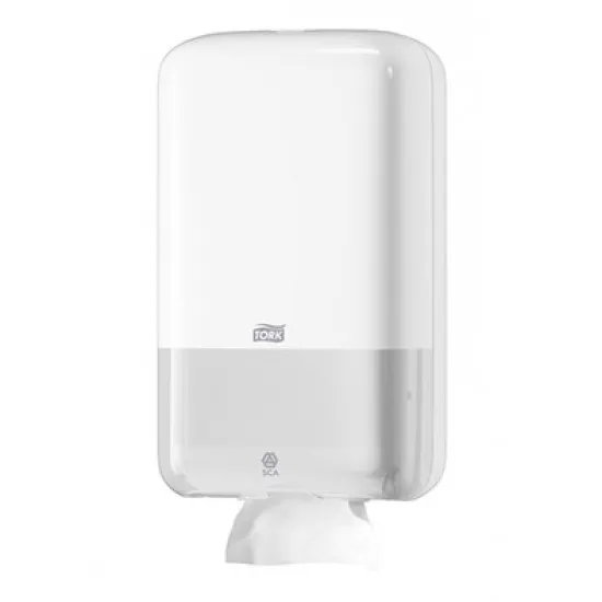 Dispenser alb pentru hartie igienica pliata, bulk, Tork Dispenser alb pentru hartie igienica pliata, bulk, Tork