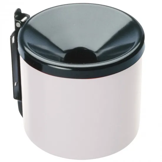Scrumiera pentru perete exterior otel lacuit alb/negru 15 x 14,5 cm Scrumiera pentru perete exterior otel lacuit alb/negru 15 x 14,5 cm