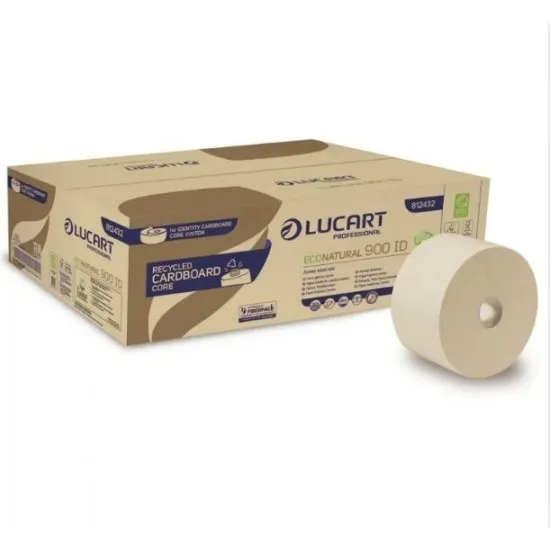 Hartie igienica mini jumbo Lucart Cardboard Core, Econatural 900ID, 202 m Hartie igienica mini jumbo Lucart Cardboard Core, Econatural 900ID, 202 m