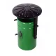 Cos stradal pentru gunoi, Verde, Metal, 35 L Cos stradal pentru gunoi, Verde, Metal, 35 L
