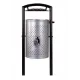 Cos stradal pentru gunoi, Gri, Metal, 60 L Cos stradal pentru gunoi, Gri, Metal, 60 L