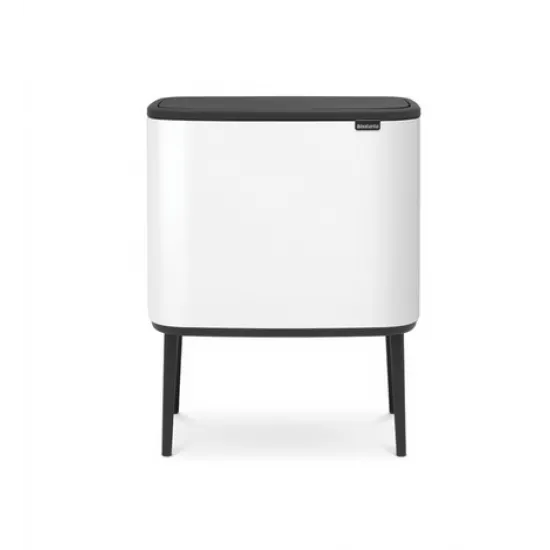 Cos gunoi Bo Touch, 11 + 23L - Alb
