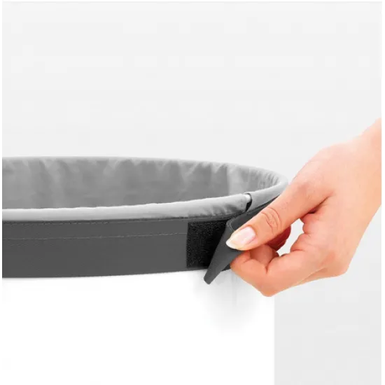 Cos rufe din otel, 35L, capac pluta - alb