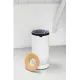 Cos rufe din otel, 35L, capac pluta - alb