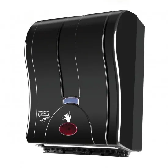 Dispenser electric pentru rola prosop hartie, 21 cm, Negru