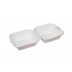 Caserola cu Capac Pentru Burger Unica Folosinta, Biodegradabila & Compostabila 15x15cm 6” (50buc) Caserola cu Capac Pentru Burger Unica Folosinta, Biodegradabila & Compostabila 15x15cm 6” (50buc)