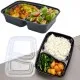 Caserole meniu cu 2 compartimente, 50 buc/set (capac inclus)