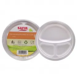 Farfurie Bio, 26 cm, 3 compartimente, P103C, 25 buc/set Farfurie Bio, 26 cm, 3 compartimente, P103C, 25 buc/set