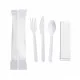 Set de tacamuri, BIO CPLA, Lingura + Furculita + Cutit + Servetel - 100 buc/set Set de tacamuri, BIO CPLA, Lingura + Furculita + Cutit + Servetel - 100 buc/set