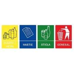 Saci menajeri albastrii, cu urechi, 60L, OTI, 20 buc./rola