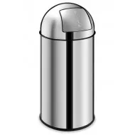 Cos de gunoi, din inox, cu capac batant, Limpio, 50L