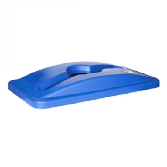 Capac deseuri amestecate pentru container Slim Jim de 87 si 60 L, albastru, RUBBERMAID Capac deseuri amestecate pentru container Slim Jim de 87 si 60 L, albastru, RUBBERMAID