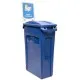 Capac deseuri amestecate pentru container Slim Jim de 87 si 60 L, albastru, RUBBERMAID Capac deseuri amestecate pentru container Slim Jim de 87 si 60 L, albastru, RUBBERMAID