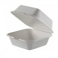 Caserola hamburger, trestie de zahar, 15*15 cm, 50 buc/set Caserola hamburger, trestie de zahar, 15*15 cm, 50 buc/set