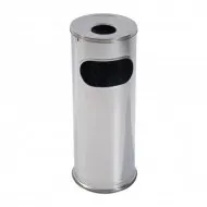 Cos de gunoi 2in1, gunoi si scrumiera, inox, 17L