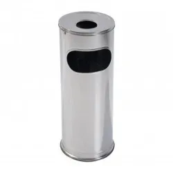 Cos de gunoi 2in1, gunoi si scrumiera, inox, 17L
