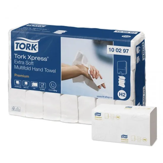 Prosoape hartie pliate, 100 buc / pachet, 2 straturi, 34 x 21 cm Tork Xpress Extra Soft Prosoape hartie pliate, 100 buc / pachet, 2 straturi, 34 x 21 cm Tork Xpress Extra Soft