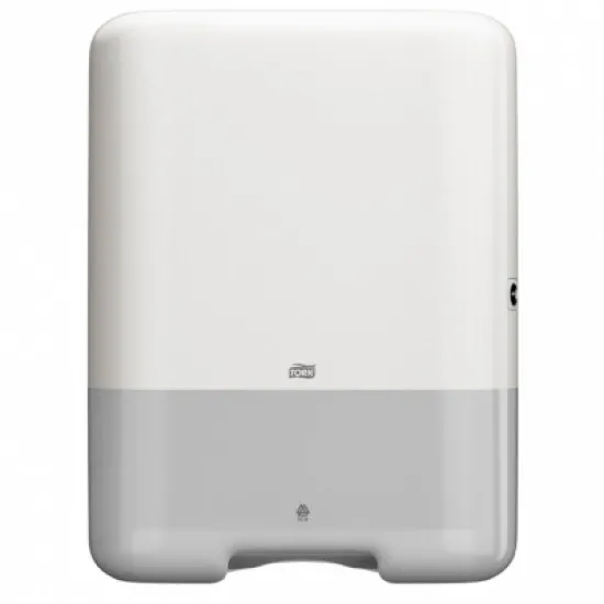 Dispenser prosoape hartie mare Tork, alb, V Fold, capacitate 500 servetele