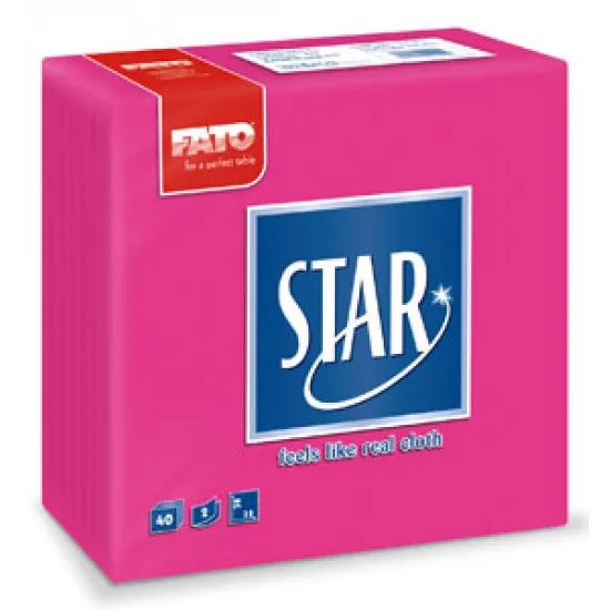 Servetele 38x38 cm, 2 straturi, embosate, Star Fuchsia, Fato Servetele 38x38 cm, 2 straturi, embosate, Star Fuchsia, Fato