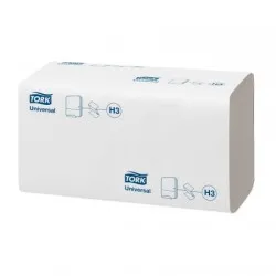 Prosoape pliate albe, 1 strat, 200 buc / pachet, Tork