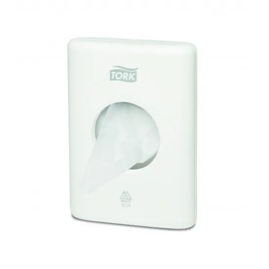 Dispenser pungi igiena feminina Tork alb Dispenser pungi igiena feminina Tork alb