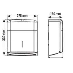 Dispenser pentru prosoape pliate din hartie, Mediclinics, otel negru-mat Dispenser pentru prosoape pliate din hartie, Mediclinics, otel negru-mat