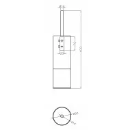 Perie pentru WC cu suport din otel vopsit negru